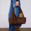 Porta-chaves com pingente de bolsa com franjas