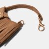 Porta-chaves com pingente de bolsa com franjas