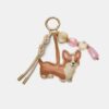 Porta-chaves com pingente de cão Corgi