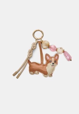 Porta-chaves com pingente de cão Corgi Porta-chaves com pingente de cão Corgi