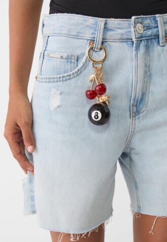 Porta-chaves com pingente número 8