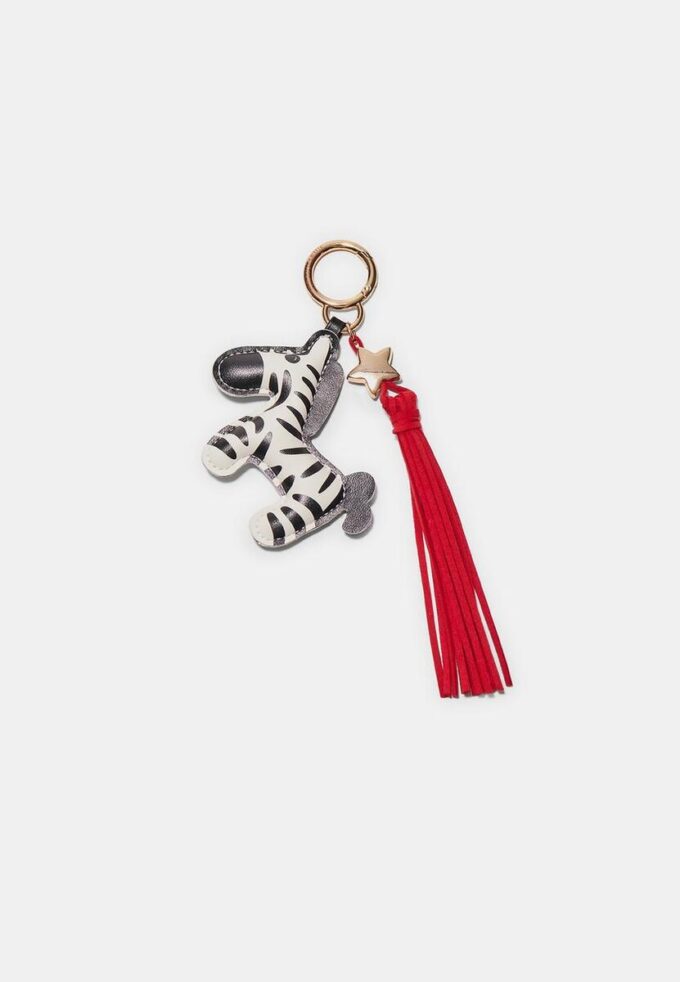 Porta-chaves com pingente zebra