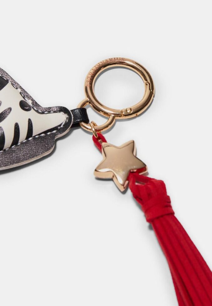 Porta-chaves com pingente zebra