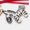 Porta-chaves com pingente zebra