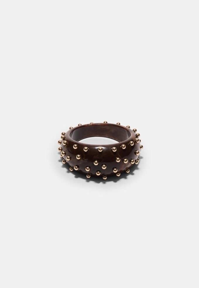 Pulseira Maxi Rígida com Tachas
