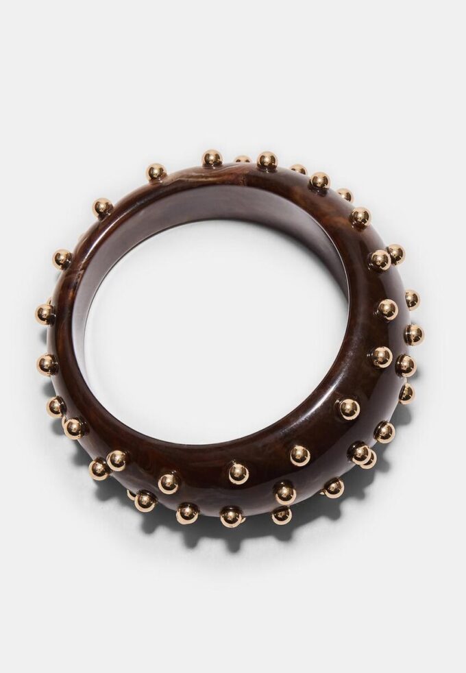 Pulseira Maxi Rígida com Tachas