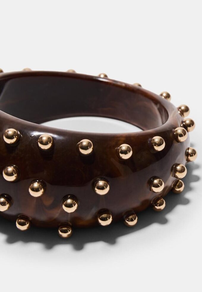 Pulseira Maxi Rígida com Tachas