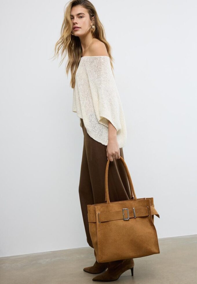 Saco City Shopper com detalhe de fivela