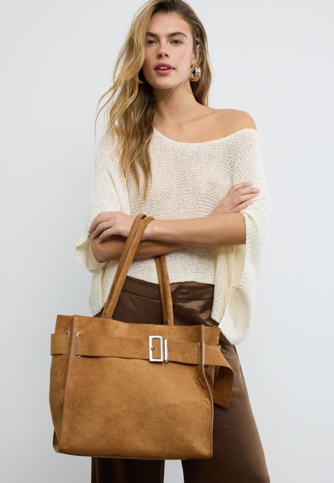 Saco City Shopper com detalhe de fivela