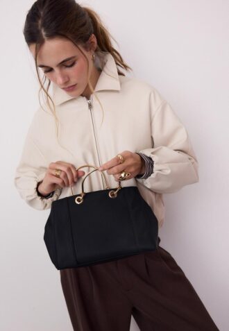 saco tote com ala metlica 2 1 330x477 - Saco Tote com Al&ccedil;a Met&aacute;lica
