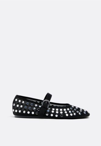 Sapatilhas de malha com tachas