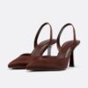 Sapatos de salto agulha com efeito acetinado Sapatos de salto agulha com efeito acetinado