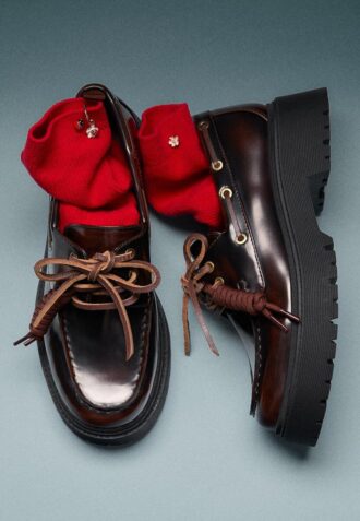 Sapatos náuticos com plataforma