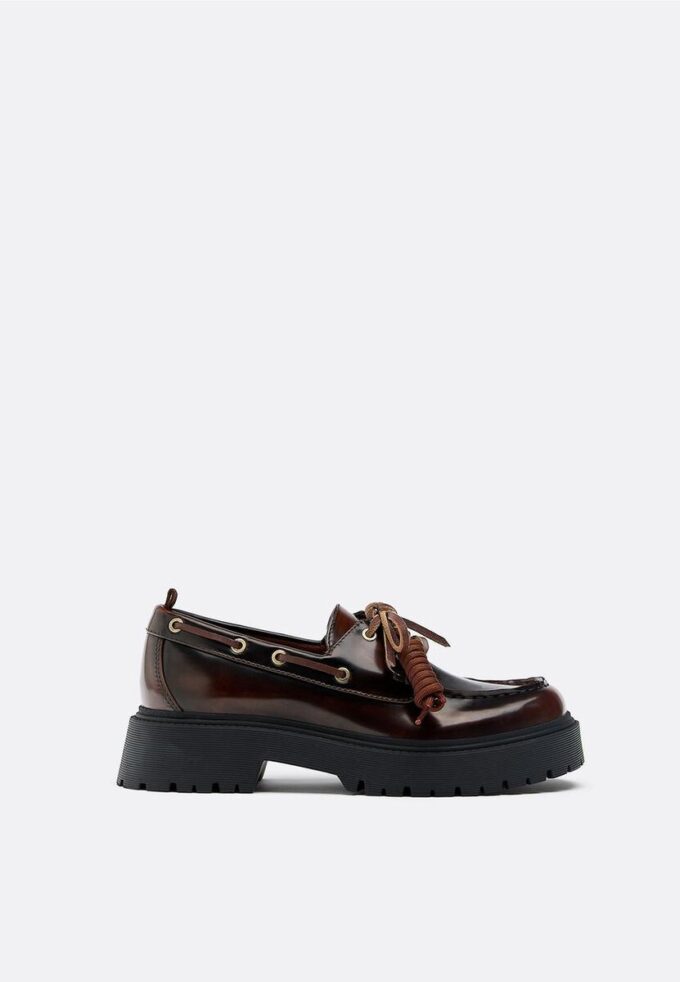 Sapatos náuticos com plataforma