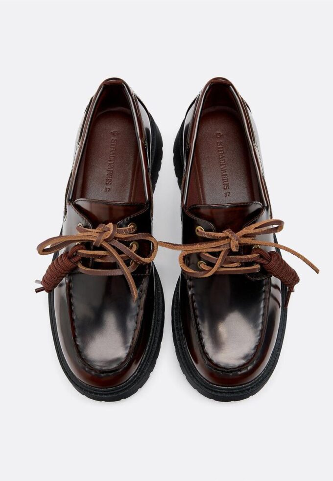 Sapatos náuticos com plataforma