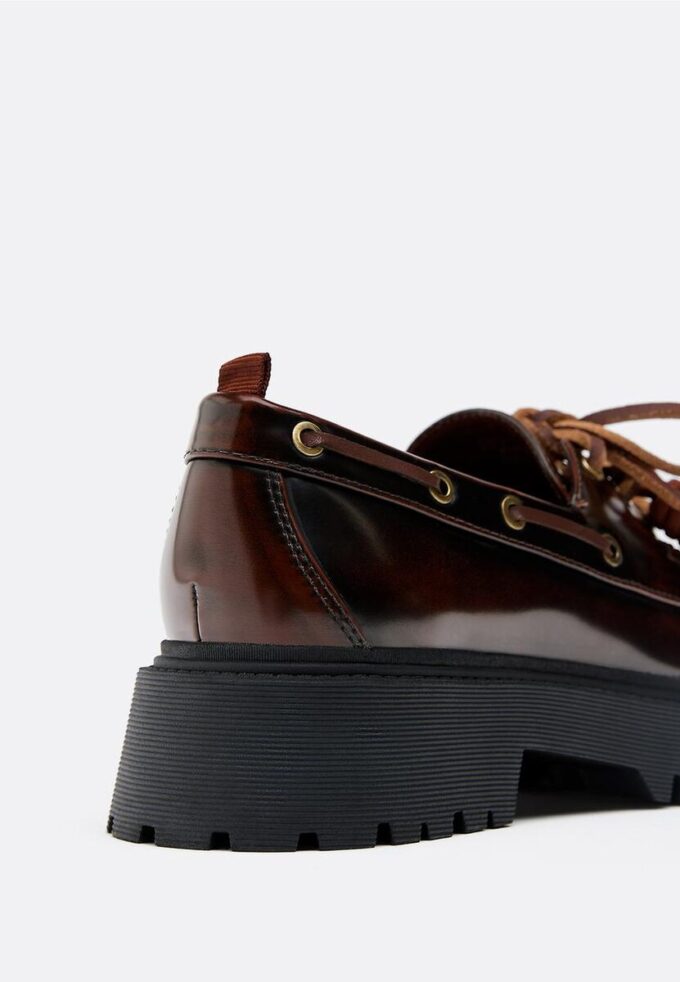 Sapatos náuticos com plataforma