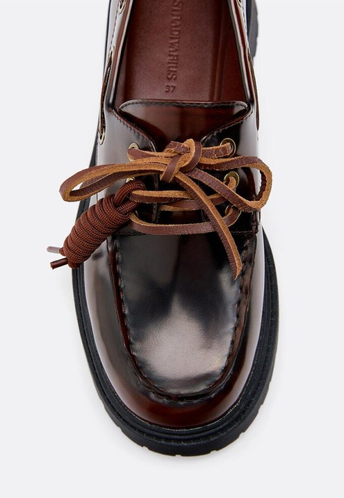Sapatos náuticos com plataforma