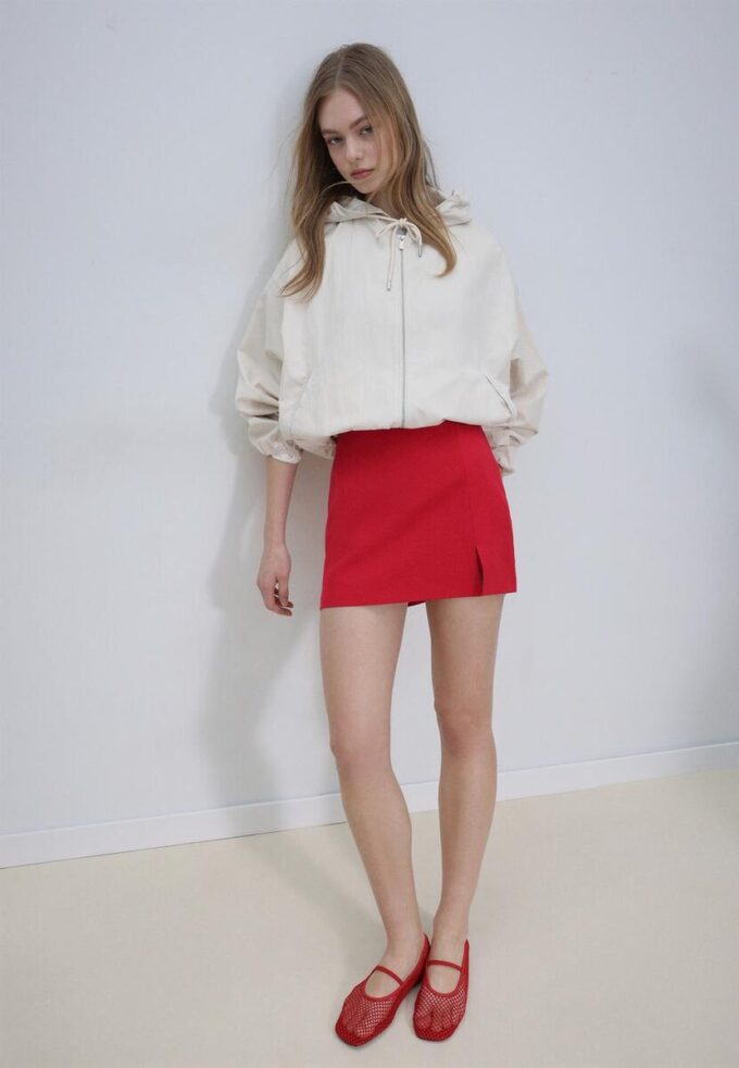 Skort com fenda lateral Skort com fenda lateral