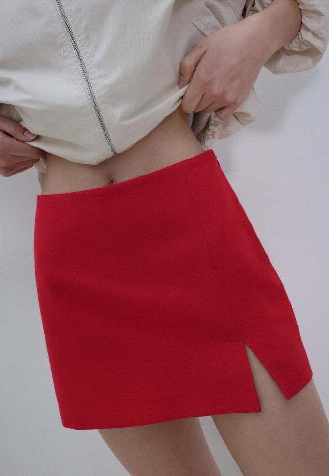 Skort com fenda lateral Skort com fenda lateral