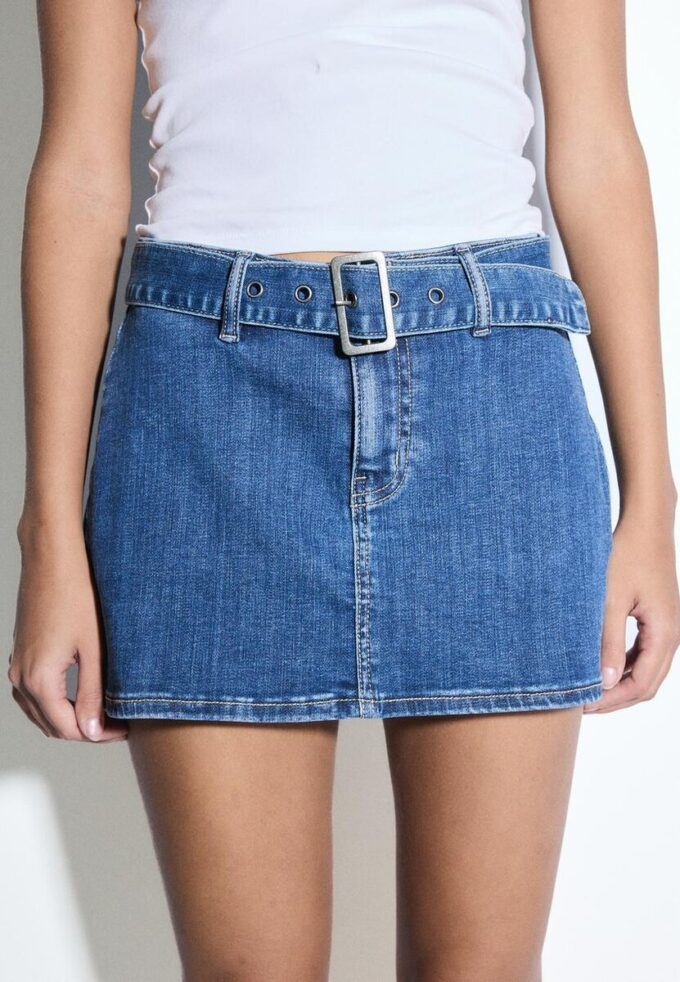 Skort em ganga com cinto Skort em ganga com cinto