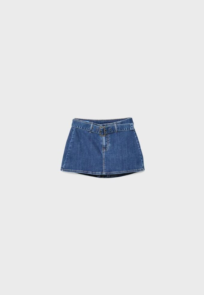 Skort em ganga com cinto Skort em ganga com cinto