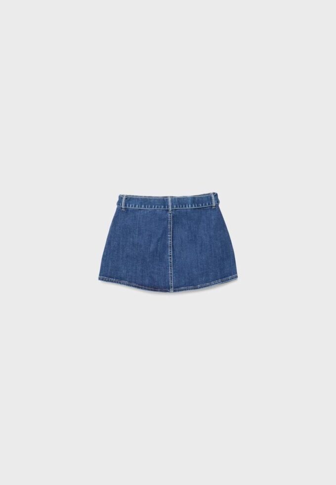 Skort em ganga com cinto Skort em ganga com cinto
