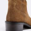 Slouchy Cowboy Leather Ankle Boots
