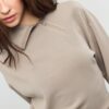 Sweatshirt de toque suave com fecho lateral Sweatshirt de toque suave com fecho lateral