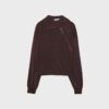 Sweatshirt de toque suave com fecho lateral Sweatshirt de toque suave com fecho lateral