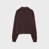 Sweatshirt de toque suave com fecho lateral Sweatshirt de toque suave com fecho lateral