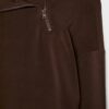Sweatshirt de toque suave com fecho lateral Sweatshirt de toque suave com fecho lateral