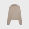 Sweatshirt de toque suave com fecho lateral Sweatshirt de toque suave com fecho lateral