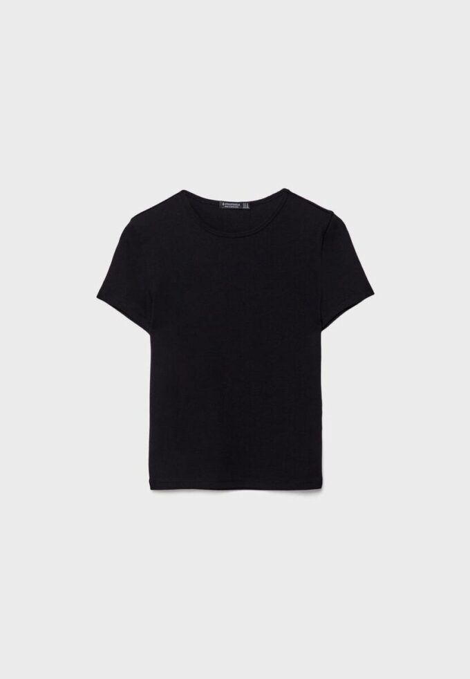 T-shirt básica de corte justo