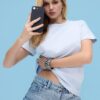 T-shirt básica de corte regular com toque suave T-shirt básica de corte regular com toque suave