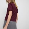 T-shirt básica de corte regular e tecido pesado T-shirt básica de corte regular e tecido pesado