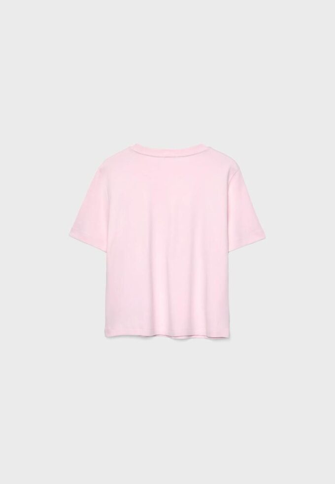 T-shirt básica de corte regular e tecido pesado