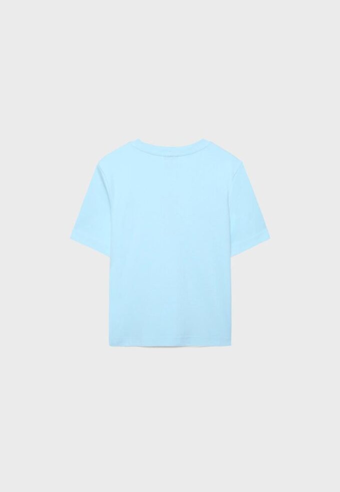 T-shirt básica de corte regular e tecido pesado T-shirt básica de corte regular e tecido pesado