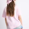T-shirt de manga curta com bainha em renda