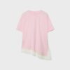 T-shirt de manga curta com bainha em renda