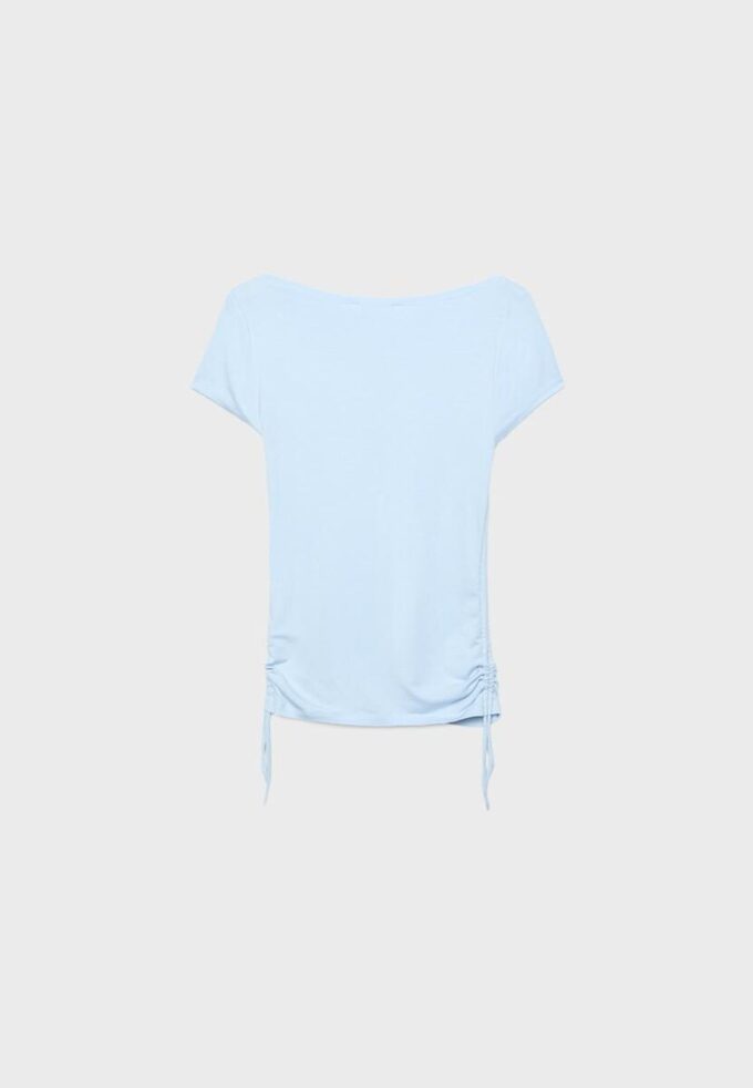 T-shirt de manga curta com franzido lateral