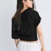 T-shirt de manga curta com gola barco