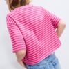 T-shirt de manga curta às riscas