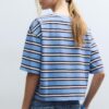 T-shirt de manga curta às riscas