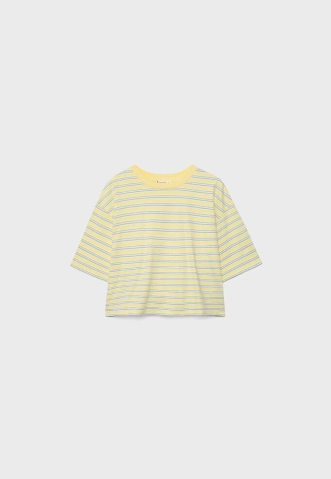 T-shirt de manga curta às riscas