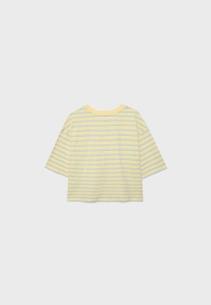 T-shirt de manga curta às riscas