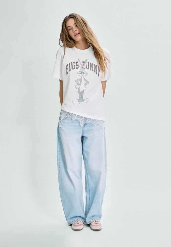 T-shirt de renda Bugs Bunny T-shirt de renda Bugs Bunny