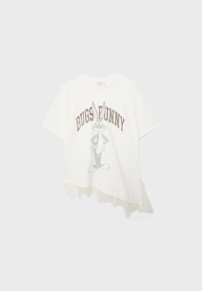 T-shirt de renda Bugs Bunny T-shirt de renda Bugs Bunny