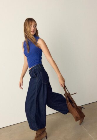 T-shirt de tule franzido