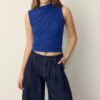 T-shirt de tule franzido T-shirt de tule franzido