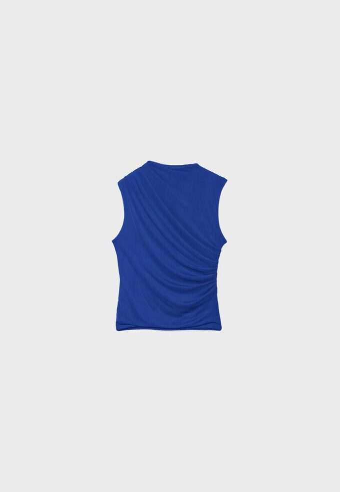 T-shirt de tule franzido T-shirt de tule franzido